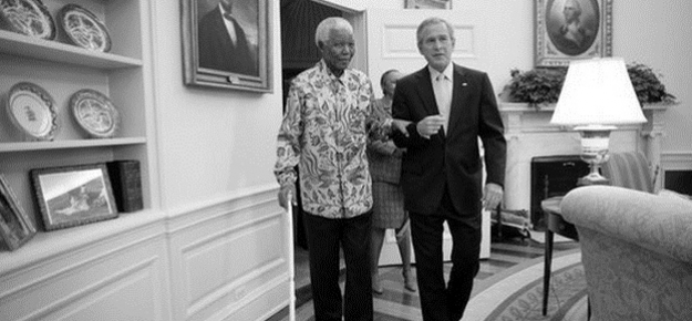 Nelson Mandela i George W. Bush